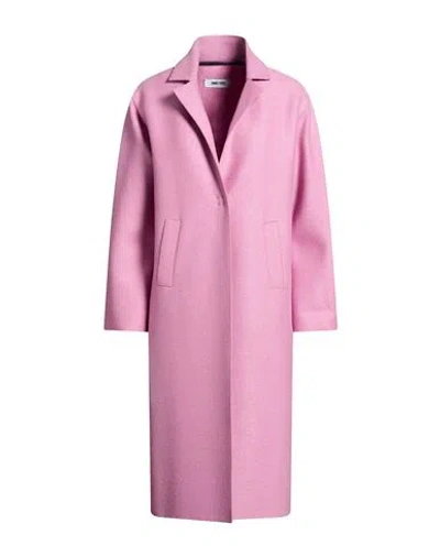 Annie Paris Woman Coat Mauve Size Xs Virgin Wool In Pink