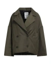 Annie Paris Woman Coat Military Green Size S Polyester