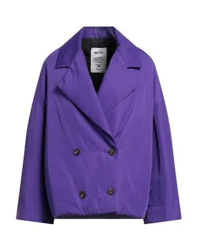 Annie Paris Woman Coat Purple Size L Polyester