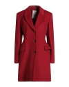 Annie Paris Woman Coat Red Size 6 Virgin Wool, Polyamide, Cashmere
