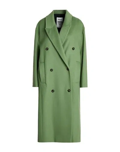 Annie Paris Woman Coat Sage Green Size Xs Virgin Wool, Polyamide, Cashmere