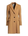 Annie Paris Woman Coat Sand Size 10 Virgin Wool, Polyamide, Cashmere In Brown