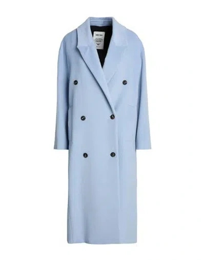 Annie Paris Woman Coat Sky Blue Size Xs Virgin Wool