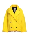 Annie Paris Woman Coat Yellow Size M Polyester In Multi