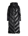 Annie Paris Woman Down Jacket Black Size 12 Polyester In Black