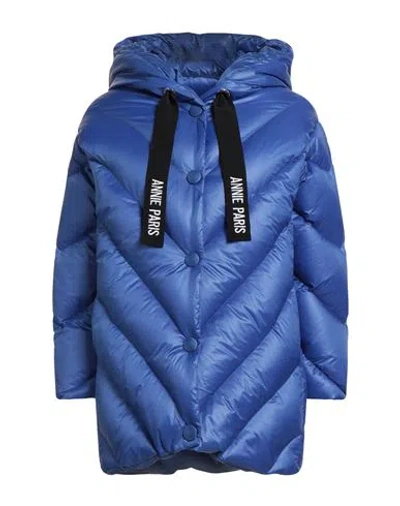Annie Paris Woman Puffer Blue Size 10 Polyamide