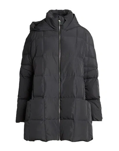 Annie Paris Woman Puffer Charcoal Size S Polyester In Black