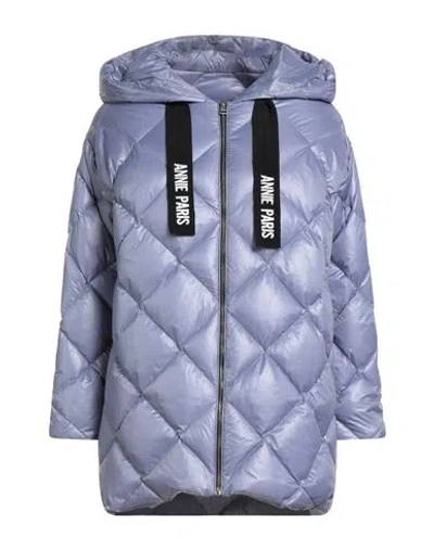Annie Paris Woman Puffer Light Blue Size 10 Polyamide