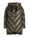 Annie Paris Woman Puffer Military Green Size 10 Polyamide