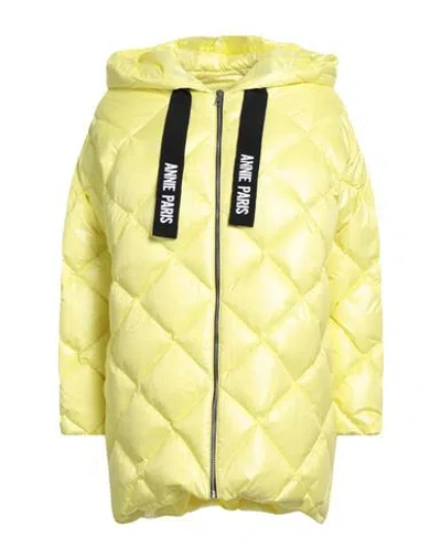 Annie Paris Woman Puffer Pastel Yellow Size 10 Polyamide