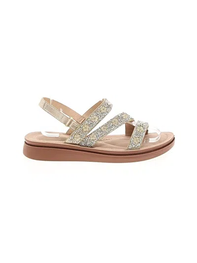 Pre-owned Annie Sandals In Gold
