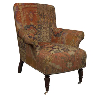 Annie Selke Anatolia Linen Barrington Chair In Brown