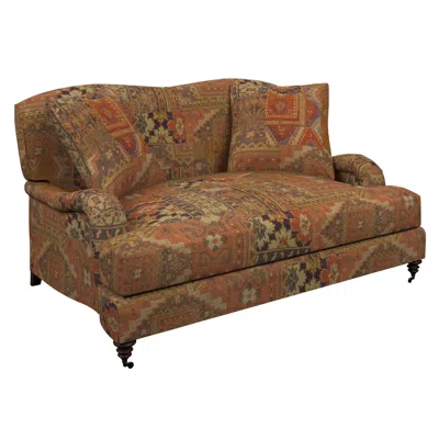 Annie Selke Anatolia Linen Litchfield Loveseat In Multi