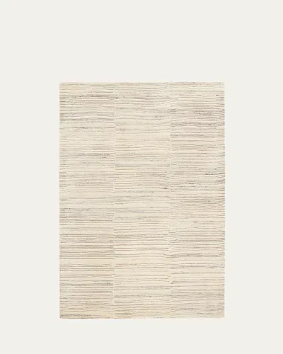 Annie Selke Avery Oatmeal Hand-tufted Wool Rug, 6' X 9'