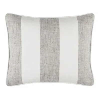 Annie Selke Awning Stripe Grey Indoor/outdoor Decorative Pillow Cover - 16" Lumbar In Gray