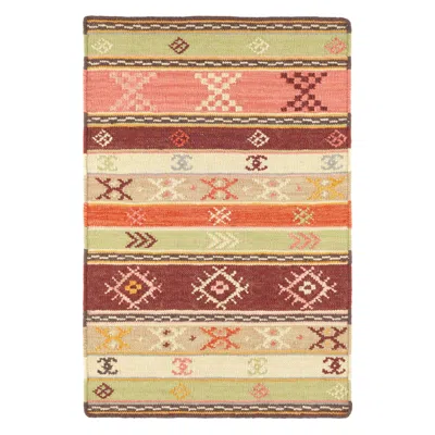 Annie Selke Aztec Kilim Handwoven Wool Rug - 2x3