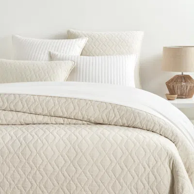 Annie Selke Birdie Natural Quilted Coverlet - Twin/twin Xlarge In Brown