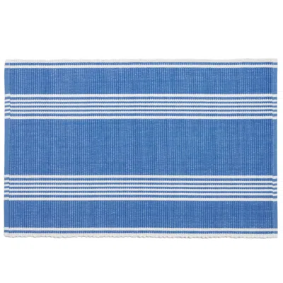 Annie Selke Bistro Stripe French Blue Placemat Set Of 4