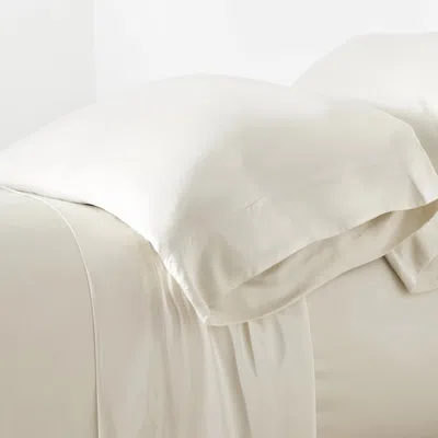 Annie Selke Blissful Bamboo Pearl Pillowcases - King In White