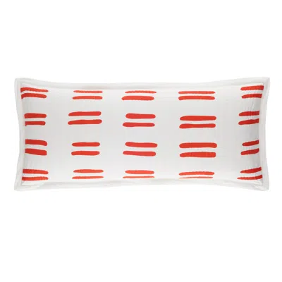 Annie Selke Bold Strokes Tangerine Decorative Pillow Cover - 15" Lumbar In Multi