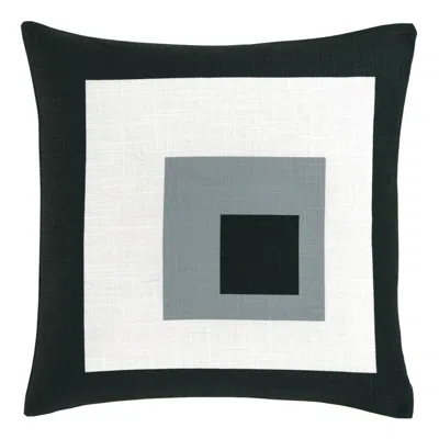 Annie Selke Boxes Indoor/outdoor Decorative Pillow Cover - 20" Square In Black