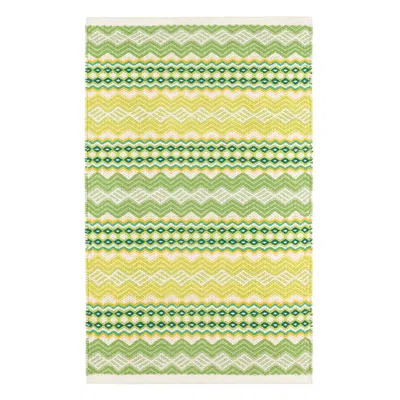Annie Selke Briarwood Lemon Handwoven Cotton Rug - 5x8