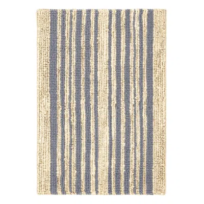 Annie Selke Calder Stripe Pewter Blue Handwoven Jute Rug - 9x12