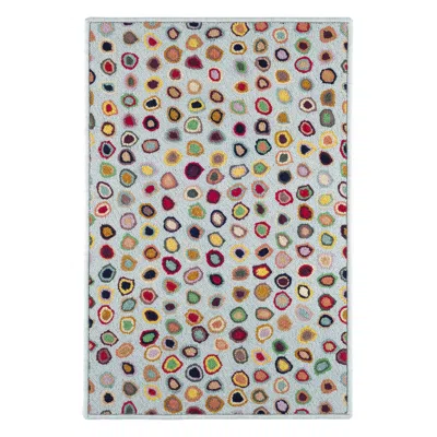 Annie Selke Cat's Paw Blue Hand Micro Hooked Wool Custom Rug