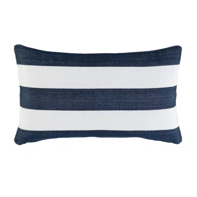 Annie Selke Catamaran Stripe Navy/white Indoor/outdoor Decorative Pillow - 15" Lumbar