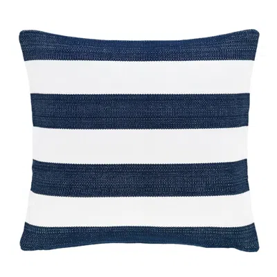 Annie Selke Catamaran Stripe Navy/white Indoor/outdoor Decorative Pillow - 21" Square