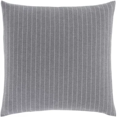 Annie Selke Chalk Stripe Grey Sham - Standard In Gray