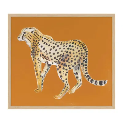 Annie Selke Color Block Cheetah Wall Art - Small In Yellow