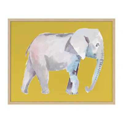 Annie Selke Color Block Elephant Wall Art - Large In Yellow