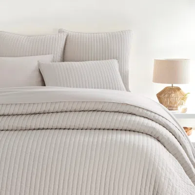 Annie Selke Cozy Cotton Dove Grey Quilt - King In Gray