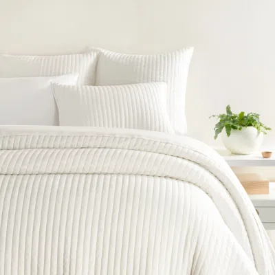 Annie Selke Cozy Cotton Ivory Quilt - King In White