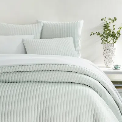 Annie Selke Cozy Cotton Sky Quilt - King In Blue