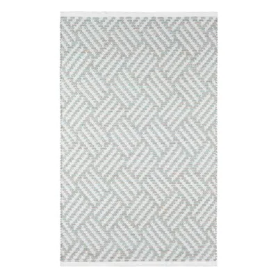 Annie Selke Crisscross Ocean Handwoven Indoor/outdoor Rug - Runner-2.5x8 In Blue