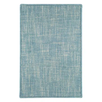 Annie Selke Crosshatch Aegean Hand Micro Hooked Wool Custom Rug In Blue
