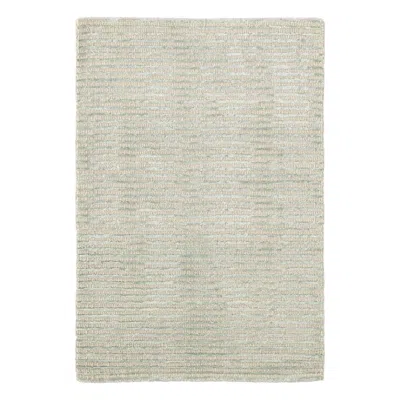 Annie Selke Cut Stripe Ocean Hand Knotted Viscose/wool Rug - Runner-2.5x8 In Blue