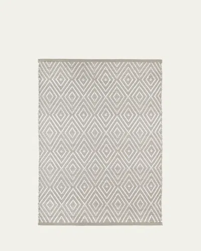Annie Selke Diamond Handwoven Indoor/outdoor Rug, 8' X 10' In Platinum/white