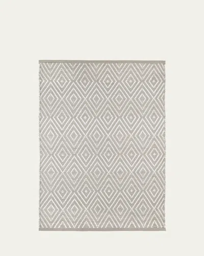 Annie Selke Diamond Handwoven Indoor/outdoor Rug, 9' X 12' In Platinum/white