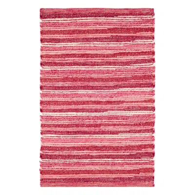 Annie Selke Dorothy Pink Handwoven Cotton Rug - 2x3
