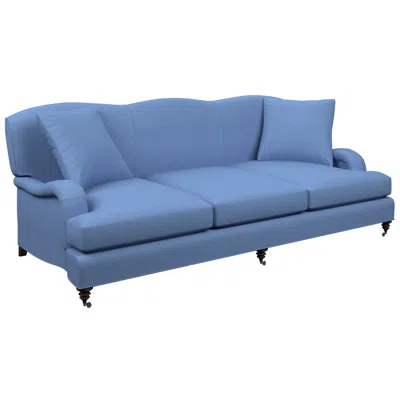 Annie Selke Estate Linen French Blue Litchfield 3 Seater Sofa