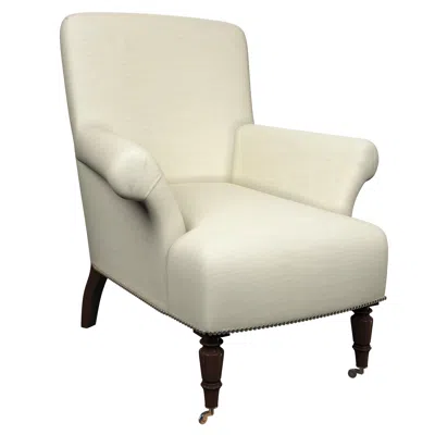 Annie Selke Estate Linen Ivory Barrington Chair In White