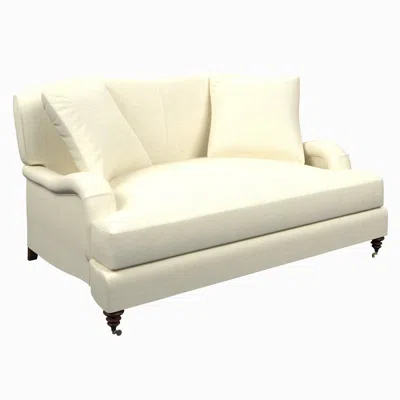 Annie Selke Estate Linen Ivory Litchfield Loveseat In White