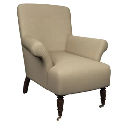 Annie Selke Estate Linen Natural Barrington Chair In Brown