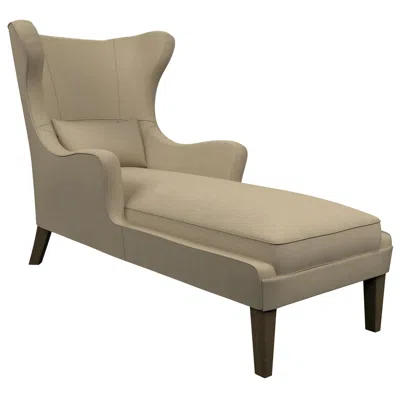 Annie Selke Estate Linen Natural Mirage Smoke Chaise In Brown