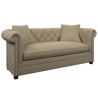 Annie Selke Estate Linen Natural Richmond Sofa In Brown