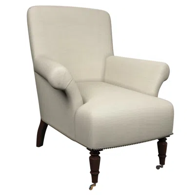 Annie Selke Estate Linen Pearl Grey Barrington Chair In Gray