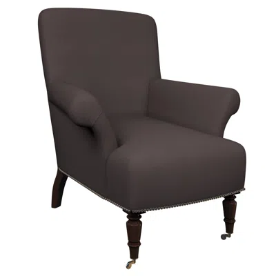 Annie Selke Estate Linen Shale Barrington Chair In Gray